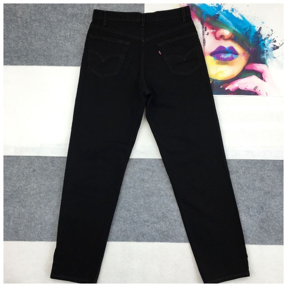 Vintage Levis 550 Mens Denim Jeans Relaxed Fit Size 34x34 Black‎ Made in USA - Picture 4 of 9
